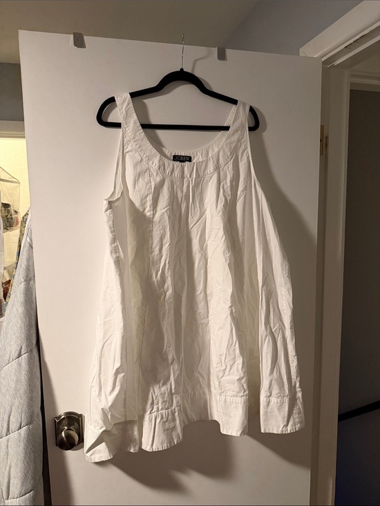 J. Crew Dresses & Skirts - J. Crew White Scoop Neck A-Line Cotton Tank